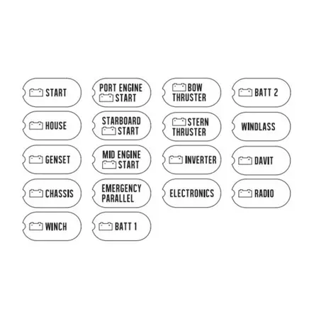 BEP Label Set For 770 Series Battery Switches - Full Label Set - Pro installer - SET-770 - 1