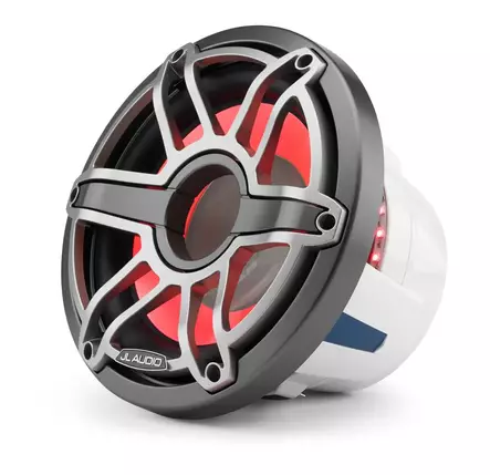 M6 10" merisubwoofer, Sport Gunmetal/Titanium, 4 ohm, RGB - JL Audio Marine Subbarit - 010-03087-00 - 2