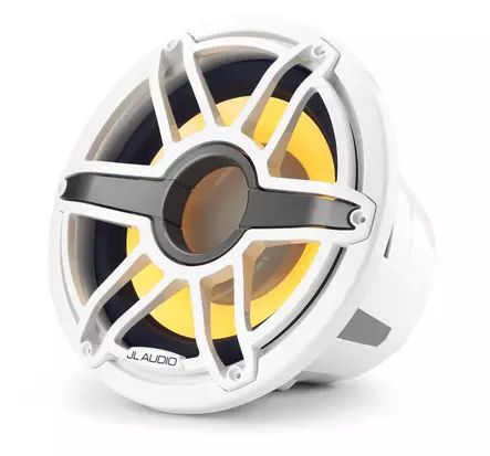 M7 12" LED-subwoofer, Sport Gloss White - JL Audio Marine Subbarit - 010-03287-00 - 2