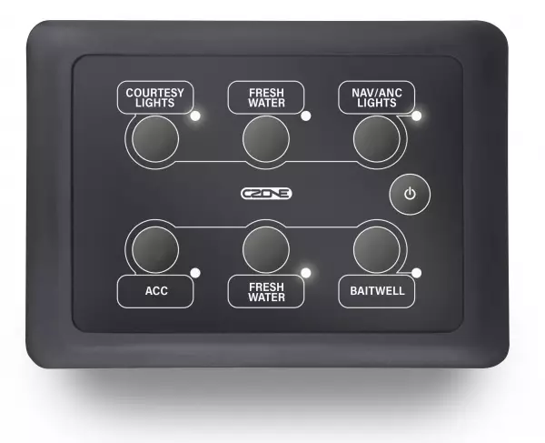 CZone Waterproof Keypad 6-way Landscape - CZone kytkimet ja kytkinpanelit - 80-911-0162-00 - 1