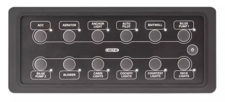 CZone Waterproof Keypad 12-way Landscape - CZone kytkimet ja kytkinpanelit - 80-911-0165-00 - 1