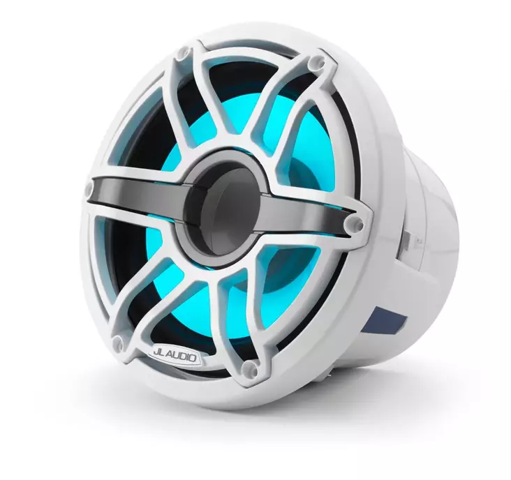 M6 8" merisubwoofer, Sport White/White RGB, 4 ohm - JL Audio Marine Subbarit - 010-03081-00 - 1