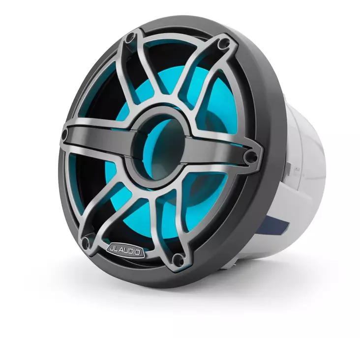 M6 8" merisubwoofer, Sport Gunmetal/Titanium RGB, 4 ohm - JL Audio Marine Subbarit - 010-03082-00 - 1
