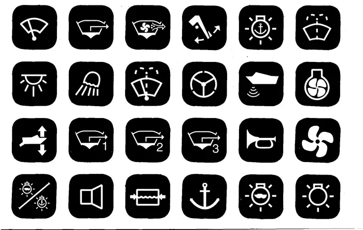 BEP Label Set For Contour 1000 Series Switch Panels - Symbols - Sähköiset pääkytkimet - SET-1002 - 1