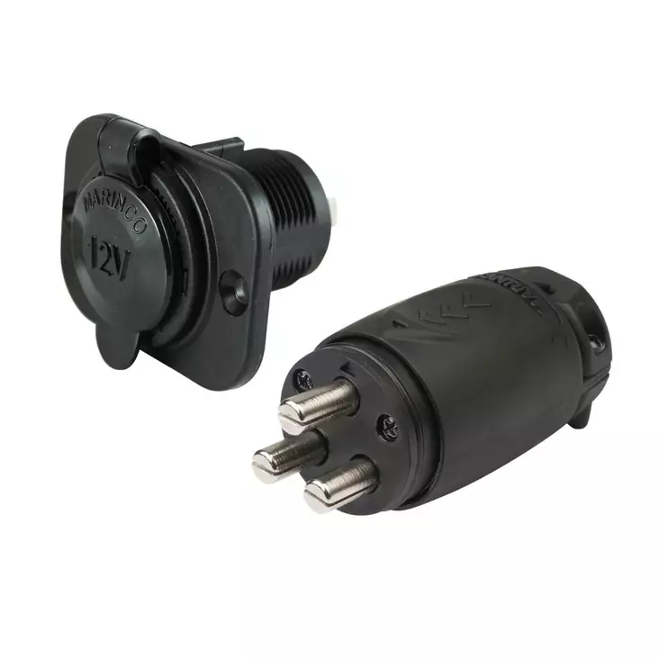 Marinco 70A Trolling Motor Plug & Receptacle - Akkutarvikkeet - 12VCPS3 - 1