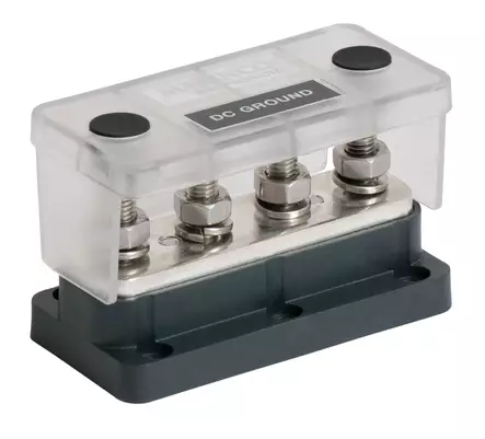 BEP Bus Bar Pro Installer Heavy-Duty With Cover 4x Studs 8mm (5/16") 500A 50V DC (Bulk) - Pro installer - 777-BB4S-500-B - 1