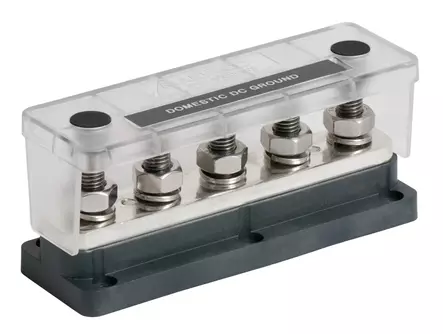 BEP Bus Bar Pro Installer Heavy-Duty With Cover 5x Studs 10mm (3/8") 650A 50V DC (Bulk) - Pro installer - 777-BB5S-650-B - 1