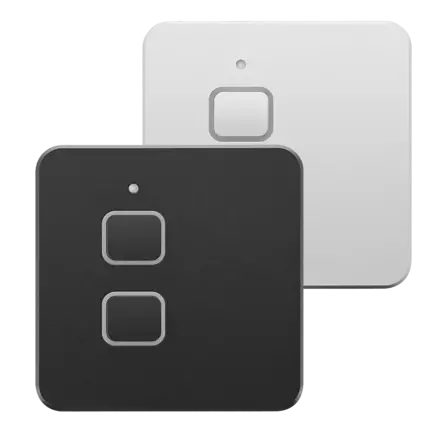 NEREIDE LIGHT SWITCH – 2 buttons Black - Simarine - N-LS-D-2B - 2