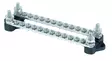 BEP Bus Bar Double 12x 4mm Screw Terminal 2x 6mm Input Stud 100A No Covers (Bulk) - Kytkentärimat - BB-12W-2NC - 1