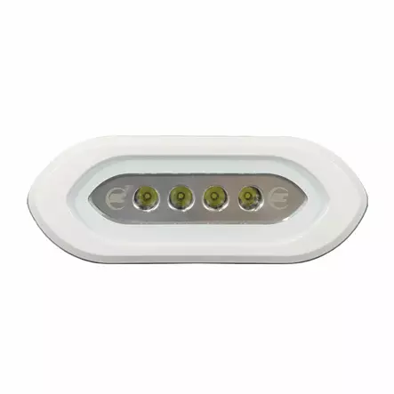 60 degree 4 LED high intensity white spotlight. Flush mount white housing with Dimming - Shadow-Caster - SCM-SLF4X-GW-WH - 1