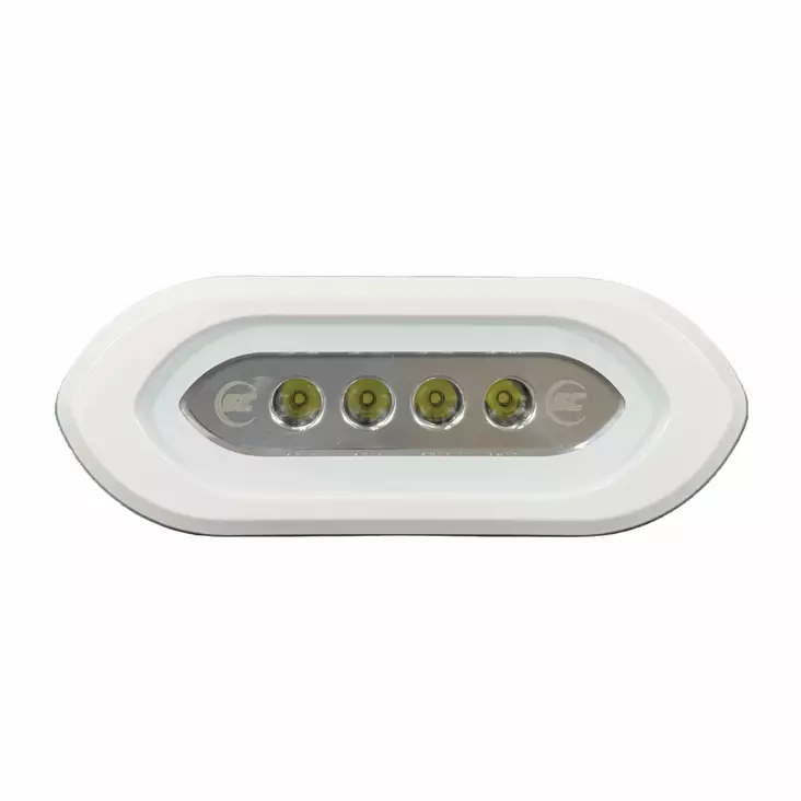 60 degree 4 LED high intensity white spotlight. Flush mount white housing with Dimming - Shadow-Caster - SCM-SLF4X-GW-WH - 1