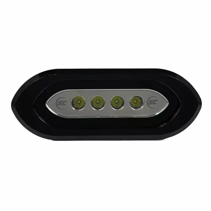 60 degree 4 LED high intensity white spotlight. Flush mount black housing with Dimming - Shadow-Caster - SCM-SLF4X-GW-BK - 1