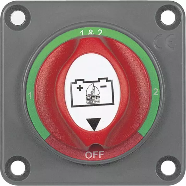 BEP Battery Selector Switch Panel Mount 1-2-Both-Off 48V Max. 200A Continuous - Sähköiset pääkytkimet - 701S-PM - 1