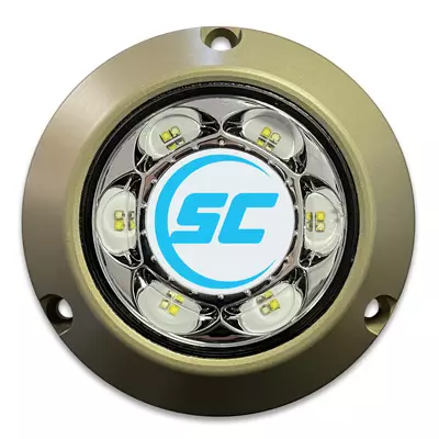 SC3 Series anodized surface mount Blue/White - Shadow-Caster - SC3-BW-ALSM - 1