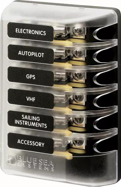 Blue Sea Systems Fuse Block 3AG 6circuit - Sulakepohjat - 5018-BSS - 1