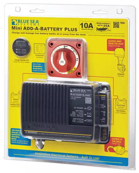 Blue Sea Systems Mini Add-A-Battery Plus Kit - 65A (Europe) - Akkulaturien lisätarvikkeet - 7654-BSS - 1