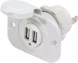 Blue Sea Systems 12/24VDC Dual USB Charger 5V 2.1A Socket White - Akkutarvikkeet - 1016200-BSS - 1