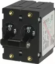 Blue Sea Systems Circuit Breaker A-Series Double Pole Toggle 15A Black - Automaattisulakkeet - 7234-BSS - 2