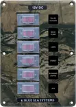 Blue Sea Systems Panel Switch H2O CB 6pos Camo - Vesitiiviit panelit - 4325-BSS - 1