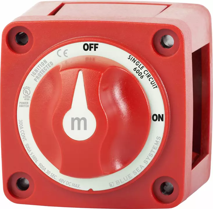 Pääkytkin 300A ON/OFF pun. bulk - 1-napaiset pääkytkimet - 6006B-BSS - 1