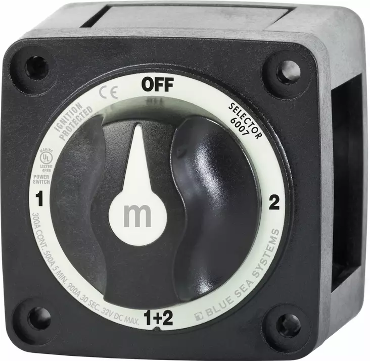 Pääkytkin 1-2-OFF-BOTH 300A musta - 2-napaiset pääkytkimet - 6007200-BSS - 1