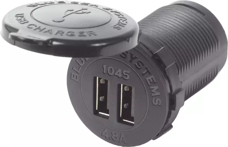 Blue Sea Systems 12/24VDC Dual USB Charger 4.8A Socket - Akkutarvikkeet - 1045-BSS - 1