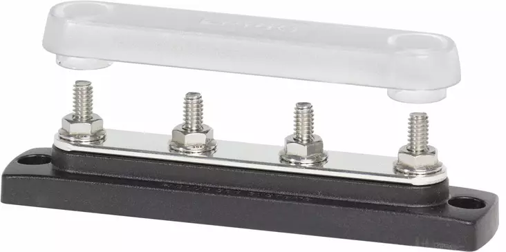 Blue Sea Systems BusBar 4x1/4in-20 Common Bus with Cover (Bulk) - Kytkentärimat - 2307B-BSS - 1