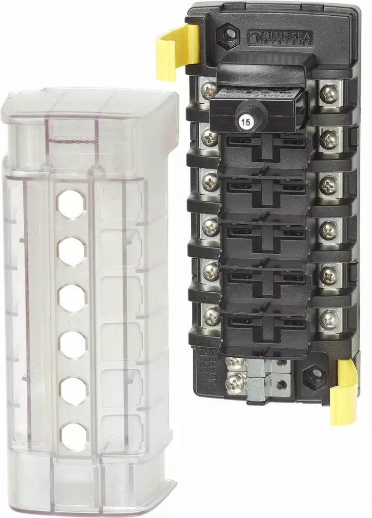 Blue Sea Systems Circuit Breaker Block ST CLB 6 Independent Circuits - Sulakepohjat - 5050-BSS - 1