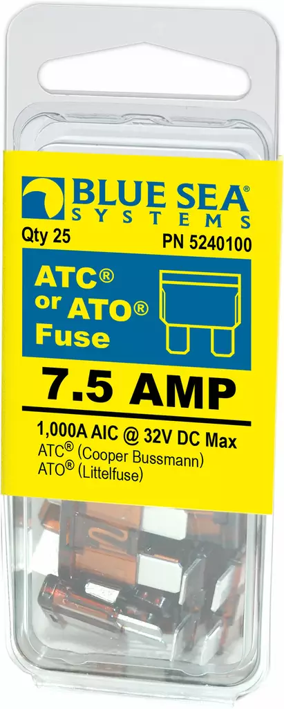Blue Sea Systems Fuse ATO/ATC 7.5A 25pcs - Marine sulakkeet - 5240100-BSS - 1