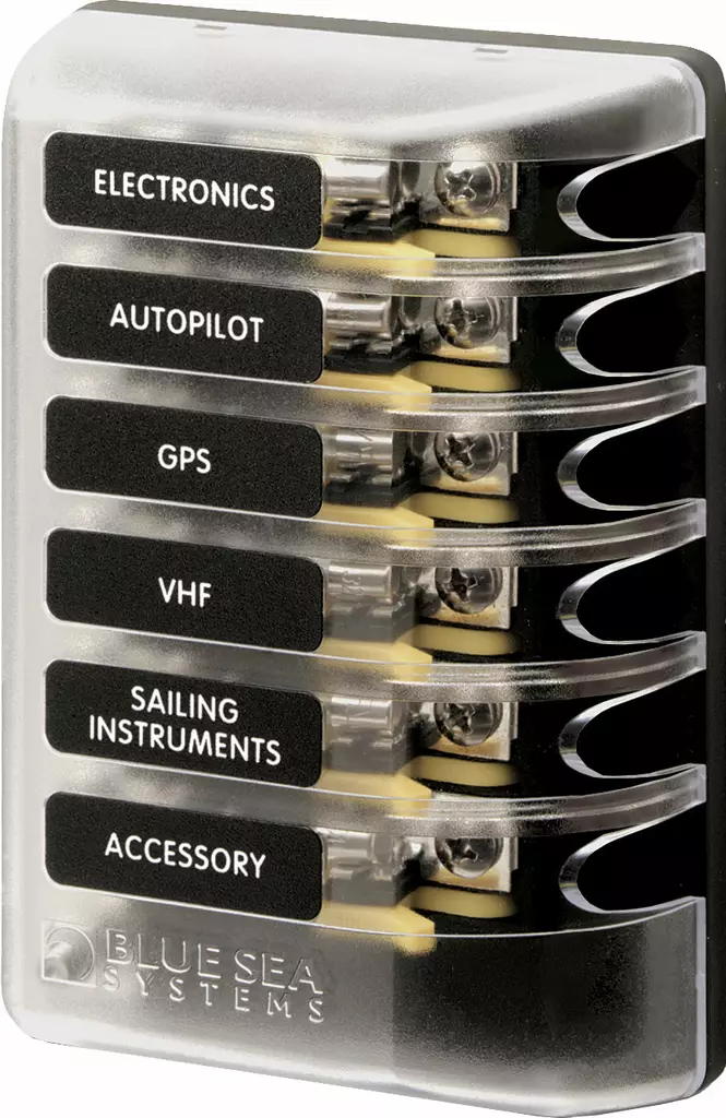 Blue Sea Systems Fuse Block 3AG 6circuit - Sulakepohjat - 5018-BSS - 1
