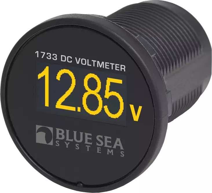 Blue Sea Systems Meter Mini OLED DC Voltage - Yellow - Virta-ja jännitemittarit - 1733-BSS - 1