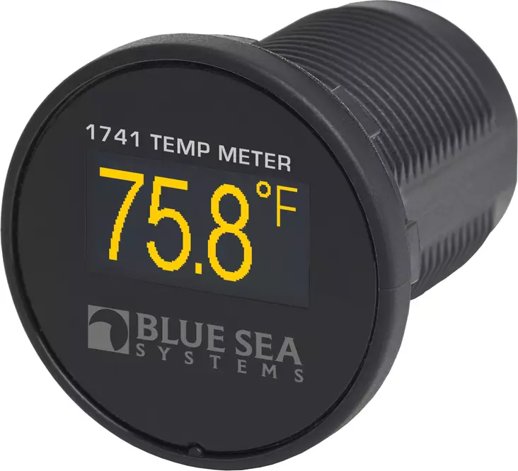 Blue Sea Systems Meter Mini OLED Temperature Yellow - Tankkimittarit - 1741-BSS - 1
