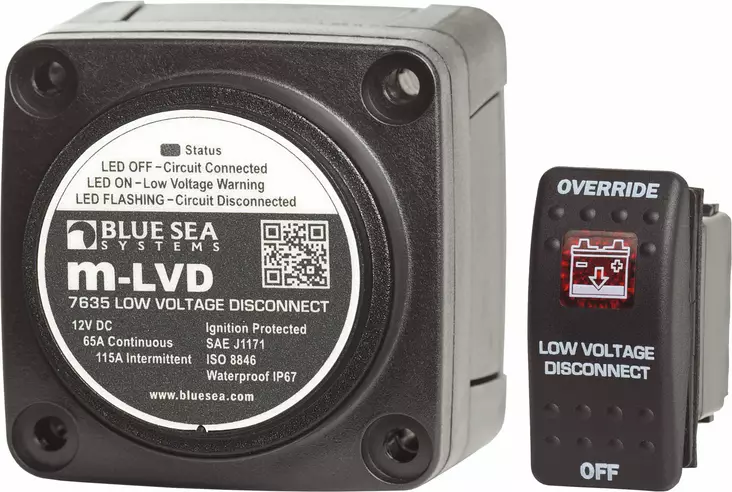 Blue Sea Systems Solenoid M 65A 12V LVD Incl 7928-BSS Sw - Akkulaturien lisätarvikkeet - 7635-BSS - 1