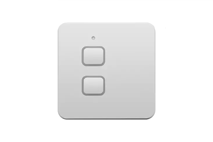 NEREIDE LIGHT SWITCH – 2 buttons Silver - Simarine - N-LS-D-2S - 1
